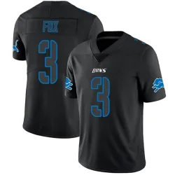 Youth Jack Fox Detroit Lions No.3 Limited Jersey - Black Impact