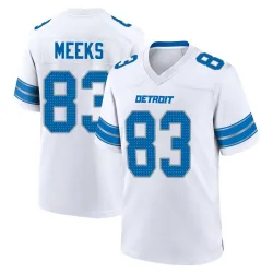 Youth Jackson Meeks Detroit Lions No.83 Game 2nd Jersey - White