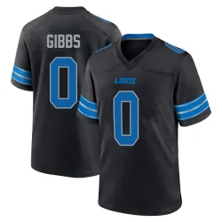 Youth Jahmyr Gibbs Detroit Lions No.0 Game Alternate 2nd Jersey - Black