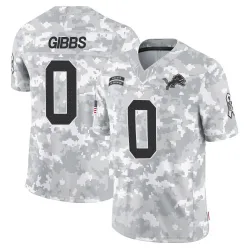 Youth Jahmyr Gibbs Detroit Lions No.0 Limited 2024 Salute to Service Jersey - Arctic Camo