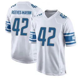 Youth Jalen Reeves-Maybin Detroit Lions No.42 Game Jersey - White