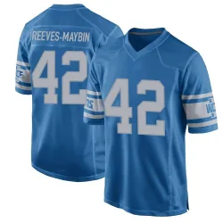 Youth Jalen Reeves-Maybin Detroit Lions No.42 Game Throwback Vapor Untouchable Jersey - Blue