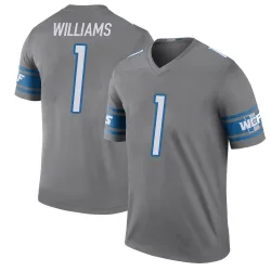 Youth Jameson Williams Detroit Lions No.1 Legend Color Rush Steel Jersey