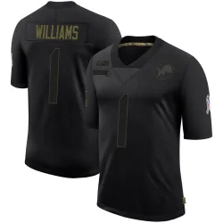Youth Jameson Williams Detroit Lions No.1 Limited 2020 Salute To Service Jersey - Black