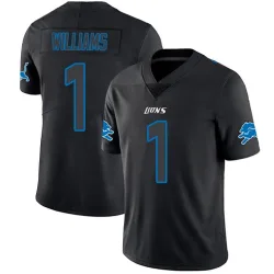 Youth Jameson Williams Detroit Lions No.1 Limited Jersey - Black Impact