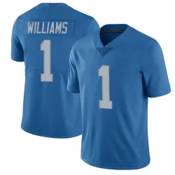 Youth Jameson Williams Detroit Lions No.1 Limited Throwback Vapor Untouchable Jersey - Blue