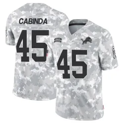 Youth Jason Cabinda Detroit Lions No.45 Limited 2024 Salute to Service Jersey - Arctic Camo
