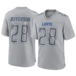 Youth Jermar Jefferson Detroit Lions No.28 Game Atmosphere Fashion Jersey - Gray