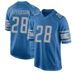 Youth Jermar Jefferson Detroit Lions No.28 Game Team Color Jersey - Blue