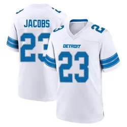 Youth Jerry Jacobs Detroit Lions No.23 Game 2nd Jersey - White