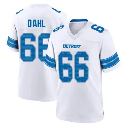 Youth Joe Dahl Detroit Lions No.66 Game 2nd Jersey - White