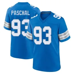 Youth Josh Paschal Detroit Lions No.93 Game 2nd Jersey - Blue