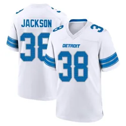 Youth Justin Jackson Detroit Lions No.38 Game 2nd Jersey - White