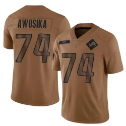Youth Kayode Awosika Detroit Lions No.74 Limited 2023 Salute To Service Jersey - Brown