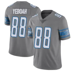 Youth Kenny Yeboah Detroit Lions No.88 Limited Color Rush Steel Vapor Untouchable Jersey
