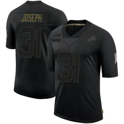 Youth Kerby Joseph Detroit Lions No.31 Limited 2020 Salute To Service Jersey - Black