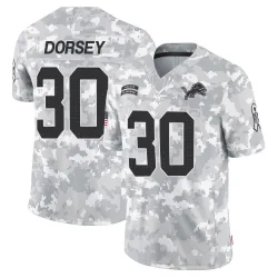 Youth Khalil Dorsey Detroit Lions No.30 Limited 2024 Salute to Service Jersey - Arctic Camo