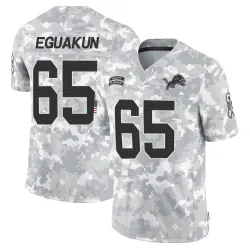 Youth Kingsley Eguakun Detroit Lions No.65 Limited 2024 Salute to Service Jersey - Arctic Camo