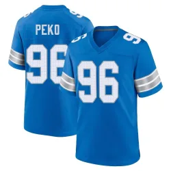 Youth Kyle Peko Detroit Lions No.96 Game 2nd Jersey - Blue
