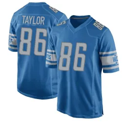 Youth Malik Taylor Detroit Lions No.86 Game Team Color Jersey - Blue