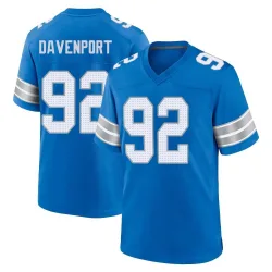 Youth Marcus Davenport Detroit Lions No.92 Game 2nd Jersey - Blue