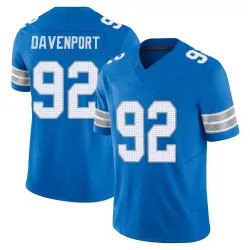 Youth Marcus Davenport Detroit Lions No.92 Limited Vapor F.U.S.E. 2nd Jersey - Blue