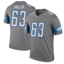 Youth Mason Miller Detroit Lions No.63 Legend Color Rush Steel Jersey