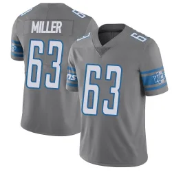 Youth Mason Miller Detroit Lions No.63 Limited Color Rush Steel Vapor Untouchable Jersey