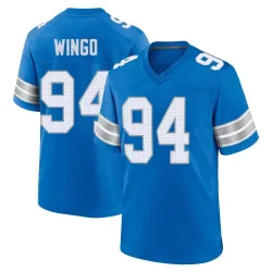 Youth Mekhi Wingo Detroit Lions No.94 Game 2nd Jersey - Blue