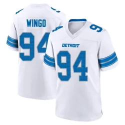 Youth Mekhi Wingo Detroit Lions No.94 Game 2nd Jersey - White
