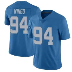 Youth Mekhi Wingo Detroit Lions No.94 Limited Throwback Vapor Untouchable Jersey - Blue
