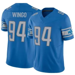 Youth Mekhi Wingo Detroit Lions No.94 Limited Vapor F.U.S.E. Jersey - Blue