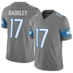 Youth Michael Badgley Detroit Lions No.17 Limited Silver Vapor F.U.S.E. Jersey