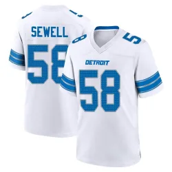 Youth Penei Sewell Detroit Lions No.58 Game 2nd Jersey - White