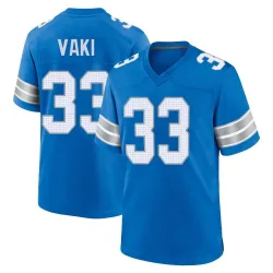 Youth Sione Vaki Detroit Lions No.33 Game 2nd Jersey - Blue