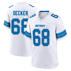Youth Taylor Decker Detroit Lions No.68 Game 2nd Jersey - White