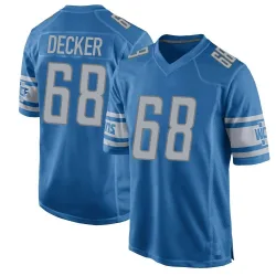 Youth Taylor Decker Detroit Lions No.68 Game Team Color Jersey - Blue