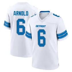Youth Terrion Arnold Detroit Lions No.6 Game 2nd Jersey - White