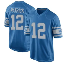 Youth Tim Patrick Detroit Lions No.12 Game Throwback Vapor Untouchable Jersey - Blue