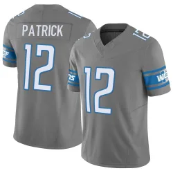 Youth Tim Patrick Detroit Lions No.12 Limited Silver Vapor F.U.S.E. Jersey