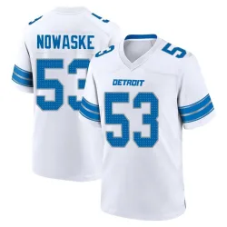 Youth Trevor Nowaske Detroit Lions No.53 Game 2nd Jersey - White