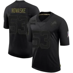 Youth Trevor Nowaske Detroit Lions No.53 Limited 2020 Salute To Service Jersey - Black