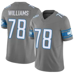 Youth Tyleik Williams Detroit Lions No.78 Limited Silver Vapor F.U.S.E. Jersey