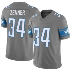 Youth Zach Zenner Detroit Lions No.34 Limited Silver Vapor F.U.S.E. Jersey